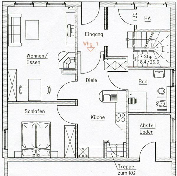 Ferienwohnung 1 im Korbmacherhaus Bodenwerder / Vogler / Weserbergland